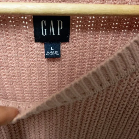 GAP Blush Pink Cotton Crewneck Sweater - Picture 2 of 3